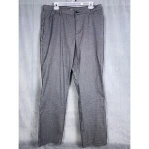 Lee Women's Size 16 Medium All Day Relaxed Fit Straight Leg Mid Rise Pants Plaid